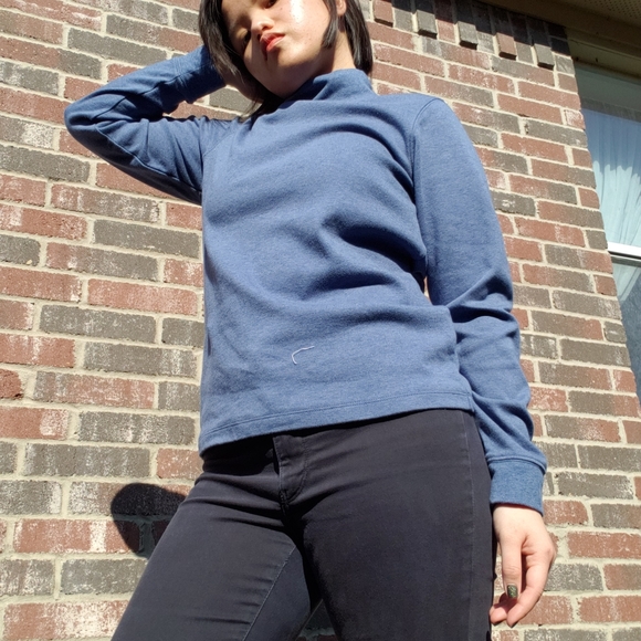 LL Bean Cool Blue turtleneck sweater - Picture 2 of 4